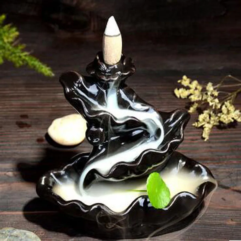 

Incensory Buddha Statue Incense Cones Ceramic Censer Incense Holder Burner Zen Backflow Incense Burner Smoke G $