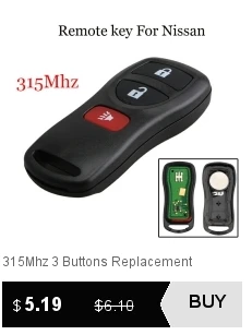 4 кнопки 315 МГц дистанционный ключ для Nissan Versa 2012 2013 для Nissan Rogue 2008- CWTWB1U751 ID46 чип ключ