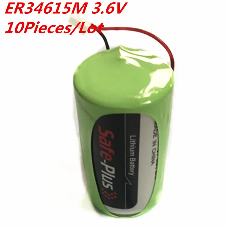 

10Pcs/Lot ER34615M type D intelligent water meter instrument electric flow meter PLC 3.6 V lithium battery ER34615 With Plug