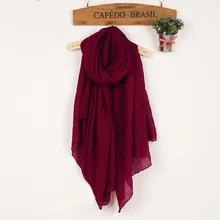 Winter and Autumn Scarf Women High Quality Shawls And Scarves Linen Cotton Scarf Warm Solid Color Scarf Free Shipping