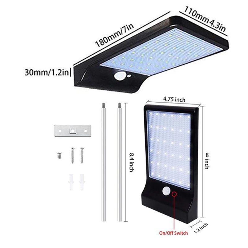 Motion Sensor Solar Led Light Outdoor LED Solar Light For Garden Decoration Solar Lamps For Garden Waterproof Outdoor Lighting (3)