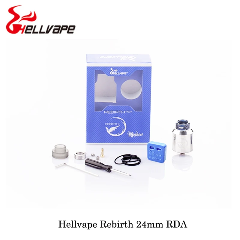 Электронная сигарета Hellvape Rebirth 24 мм RDA 810 Cobra капельный наконечник с одной катушкой