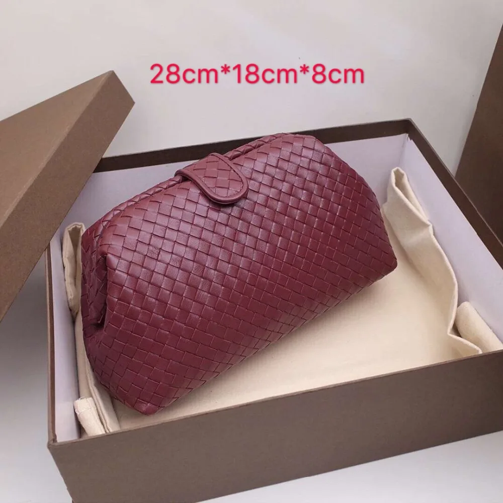 

HJKL Fashion Women Clutch Bag 2019 Newest Style Sheepskin Handmade Woven Bags Hand bag