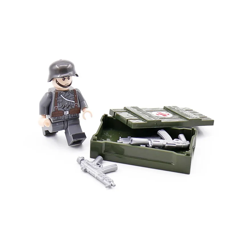 

5Pcs/Set Military Weapon Pack Box Building Blocks Army Soldier Accessories Medical Chest Printed Brick Toys Compatible Blocks