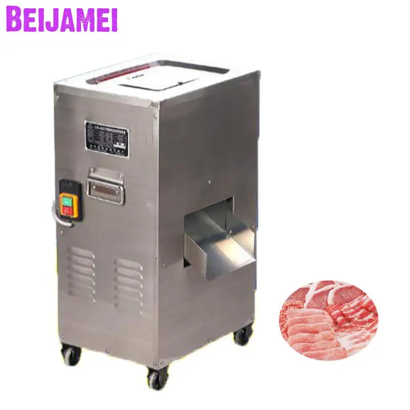 BEIJAMEI из нержавеющей стали коммерческий слайсер для свежего мяса/Шредер/машина для резки электрического мяса нарезки машина для продажи
