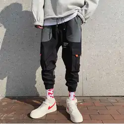 2019 мужские винтажные мужские брюки-карго хип-хоп карманы джоггеры брюки мужские корейские модные тренировочные брюки уличная одежда