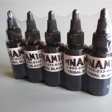 Племенной Черный цвет Перманентный макияж Пигмент 30 мл/бутылка(1 унции) косметический ручной татуировки чернила краски наборы 5 шт./партия