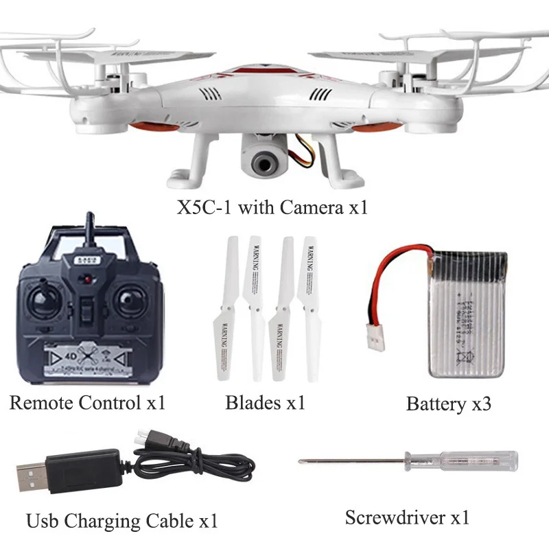 RC Модернизированный Дрон X5C-1 2,4G 4CH 6-осевой Радиоуправляемый вертолет игрушечные Квадрокоптеры с высоким разрешением, Камера подарки для детей VS x5c x5 FSWB - Цвет: X5C-1 cb