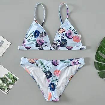 

Roseheart Summer Blue Sexy Bikini Sets Women Swimsuit Bikini Swimwear Low Waist Bathing Suit Female Beach Style Padded