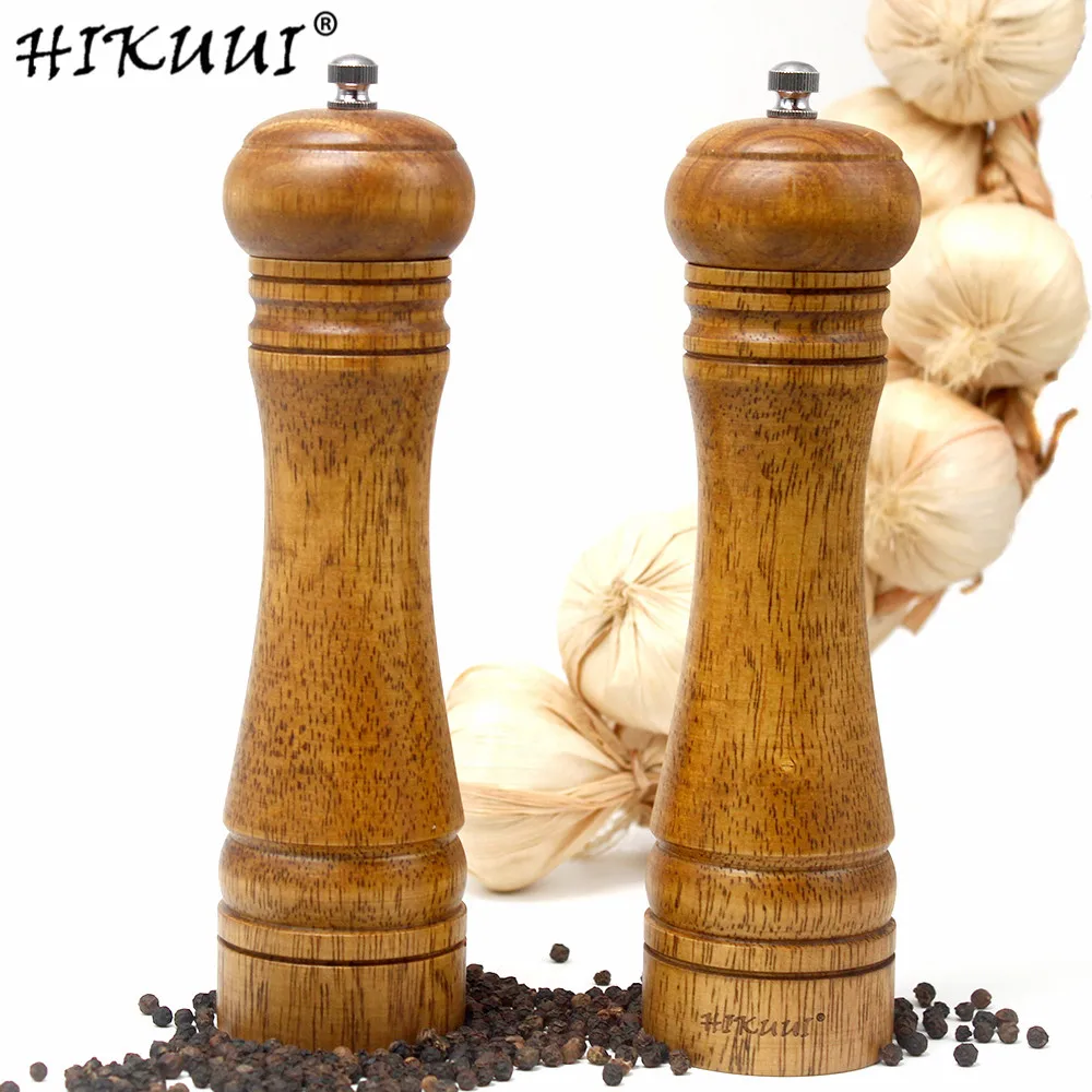 

2PCS Wooden Salt And Pepper Mill Tool Three different combinations Spice Salt and Pepper Grinder Manual Grinder Kitchen tools