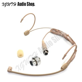 

Dual Hook Head Headset Head-mounted Headworn Unidirectional Cardioid Microphone Radio Mic Connector Mini XLR 4PIN Lock For Mipro