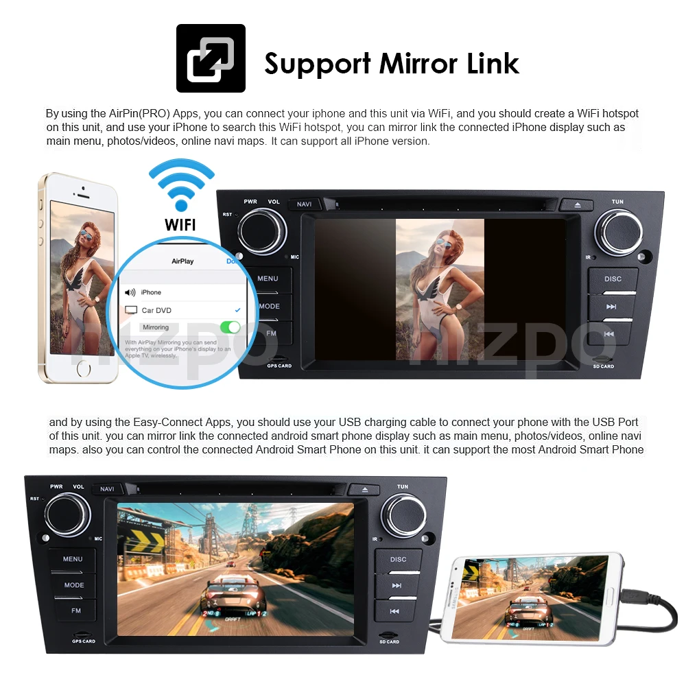 Best 7" 2 din Android 9.0 Car DVD Auto Radio GPS Head unit For BMW E90 E91 E92 E93 2006 2007 2008 2009 2010 2011 2012 Camera 4G WIFI 10