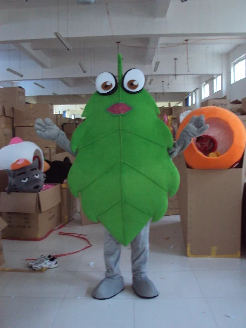 

2018 New Green Leaves Cartoon Character Costume Cosplay Mascot Custom Products Free Shipping