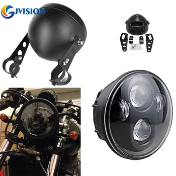 

5.75 inch Round 40W High/Low Beam led projector headlights 5 3/4''headlamp bucket housing for Motorcycles
