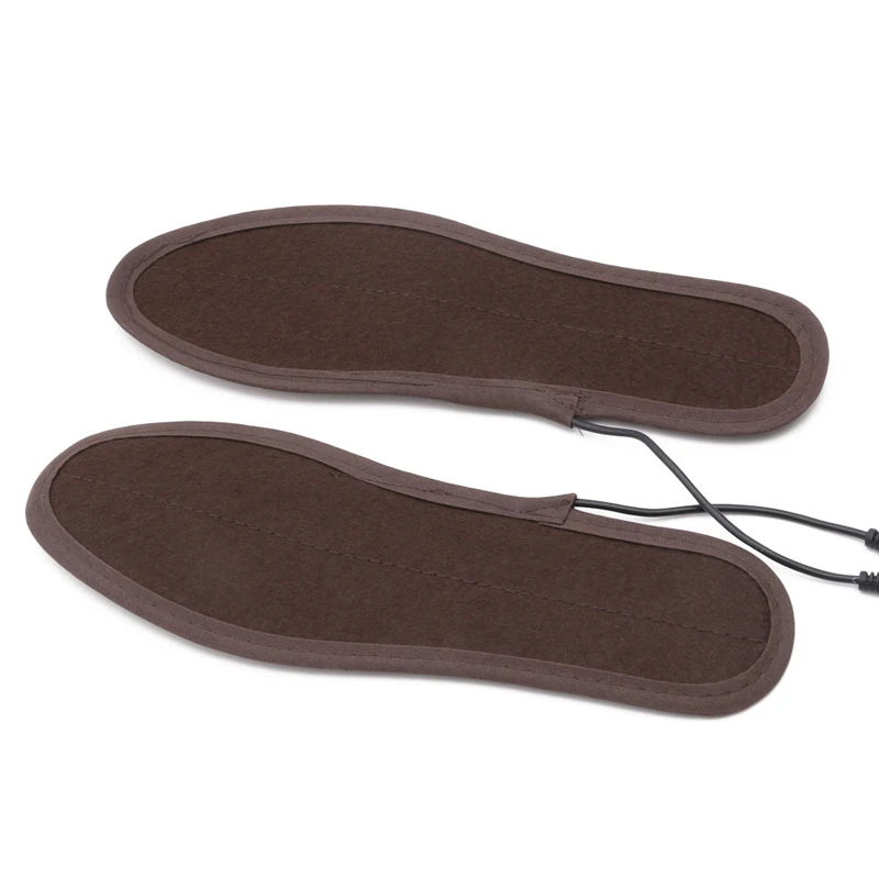 USB Электрический питанием плюшевый мех отопление стельки зимой держать тепло ноги обувь стелька