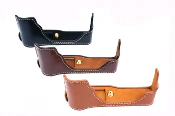 

Mirrorless System Camera For Fujifilm Fuji X70 Camera Video Bag Case PU Camera Half Body Pouch Battery Openning