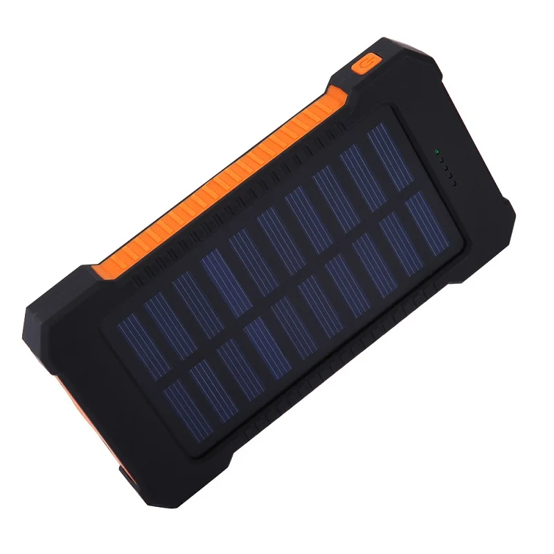 Tollcuudda 10000 мАч солнечная батарея банк питания водонепроницаемый Bateria Солнечная Панель зарядное устройство для iphone 6 6s 7 8 plus samsung - Цвет: orange