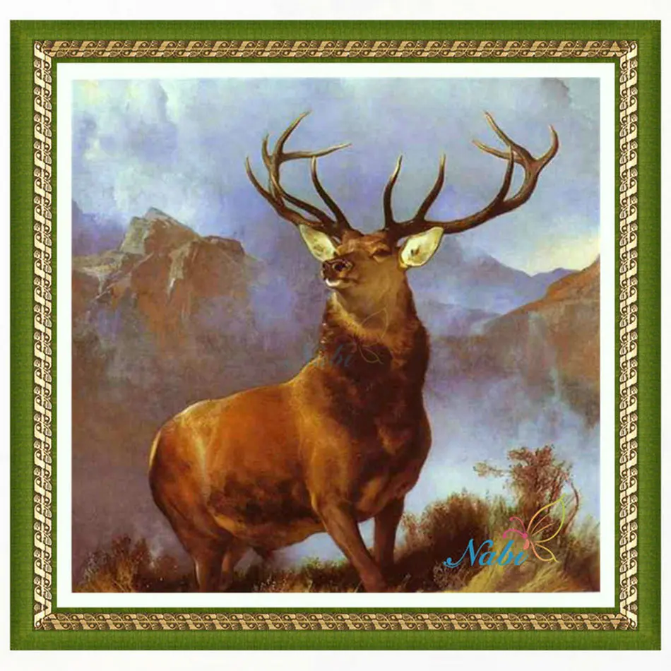 

Square diamond mosaic painting diamond embroidery cross stitch Deer - 3d diy full rhinestones icons set 4666R