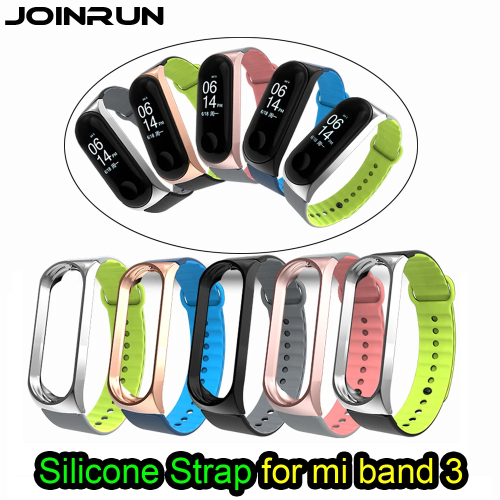 Joinrun силиконовый браслет для mi Band 3 цветной ремешок Ремешок xiaomi band аксессуары