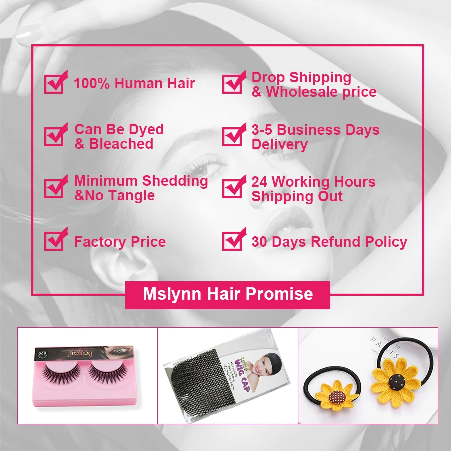 Mslynn Hair Body Wave Bundles Indian Hair 100% Human Hair Weave Bundles 8-28 Inch Non Remy Hair Extension 1/3/4 Piece Available