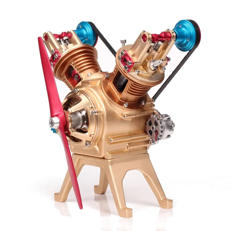 

Stiriling Engine Model Teching Double Cylinder Full Aluminum Alloy Engine Model Collection