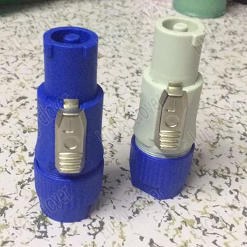 

10pcs/lot NAC3FCA Speakon Plug 3 PIN Male Powercon Connector 20A 250V AC Power Plug Connector Blue/White Wholesales