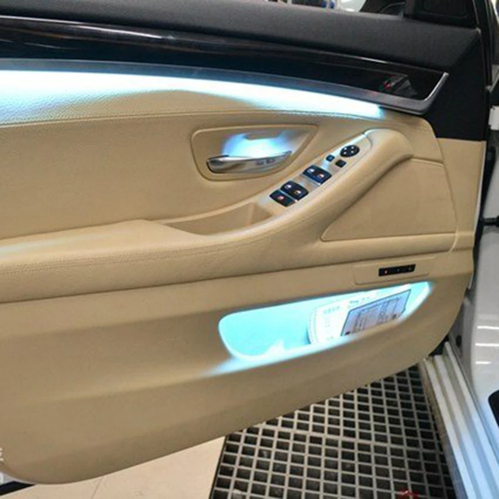Автомобильный интерьерный светильник для f10 f11 BMW 5 серии дверной светодиодный светильник в полоску атмосферный светильник внутренняя дверная панель без повреждений