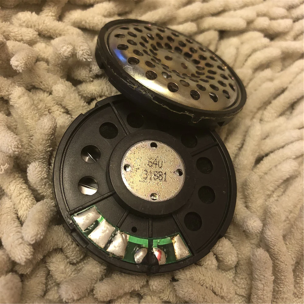 Tanie Niesamowity dźwięk DIY 53mm głośnik 60 Ohm stalowa osłona zdemontowana jednostka ze słuchawek