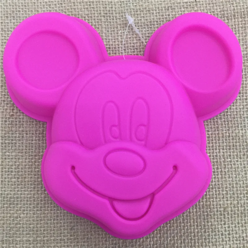 

Luyou 1PCS Mickey Mouse Silicone Cake Baking Mold Cake Pan Handmade Soap Moulds Biscuit Chocolate Ice Cube Tray DIY Mold CL088