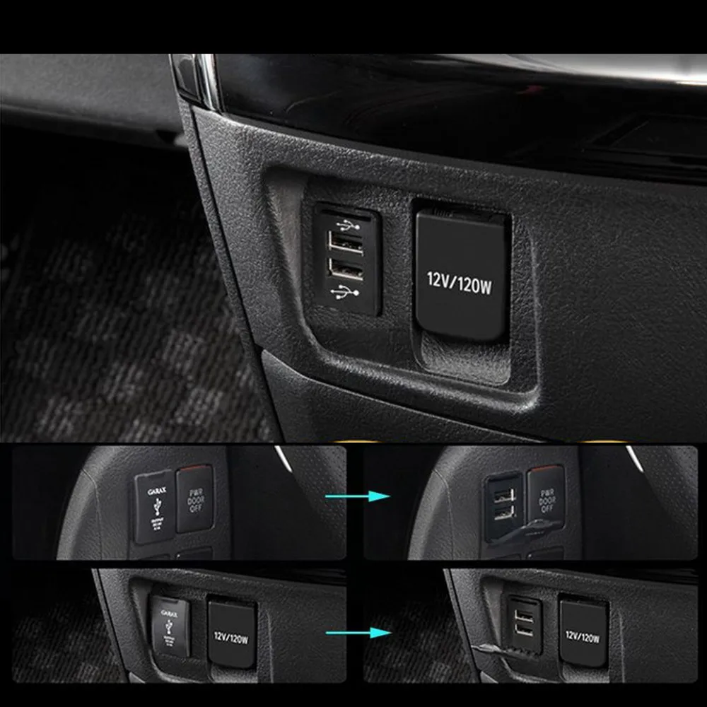 Горячий автомобиль 3.1a Dual USB Порты и разъёмы Разъем с пылезащитной крышкой мобильного телефона Зарядное устройство 12-24 В только для Toyota