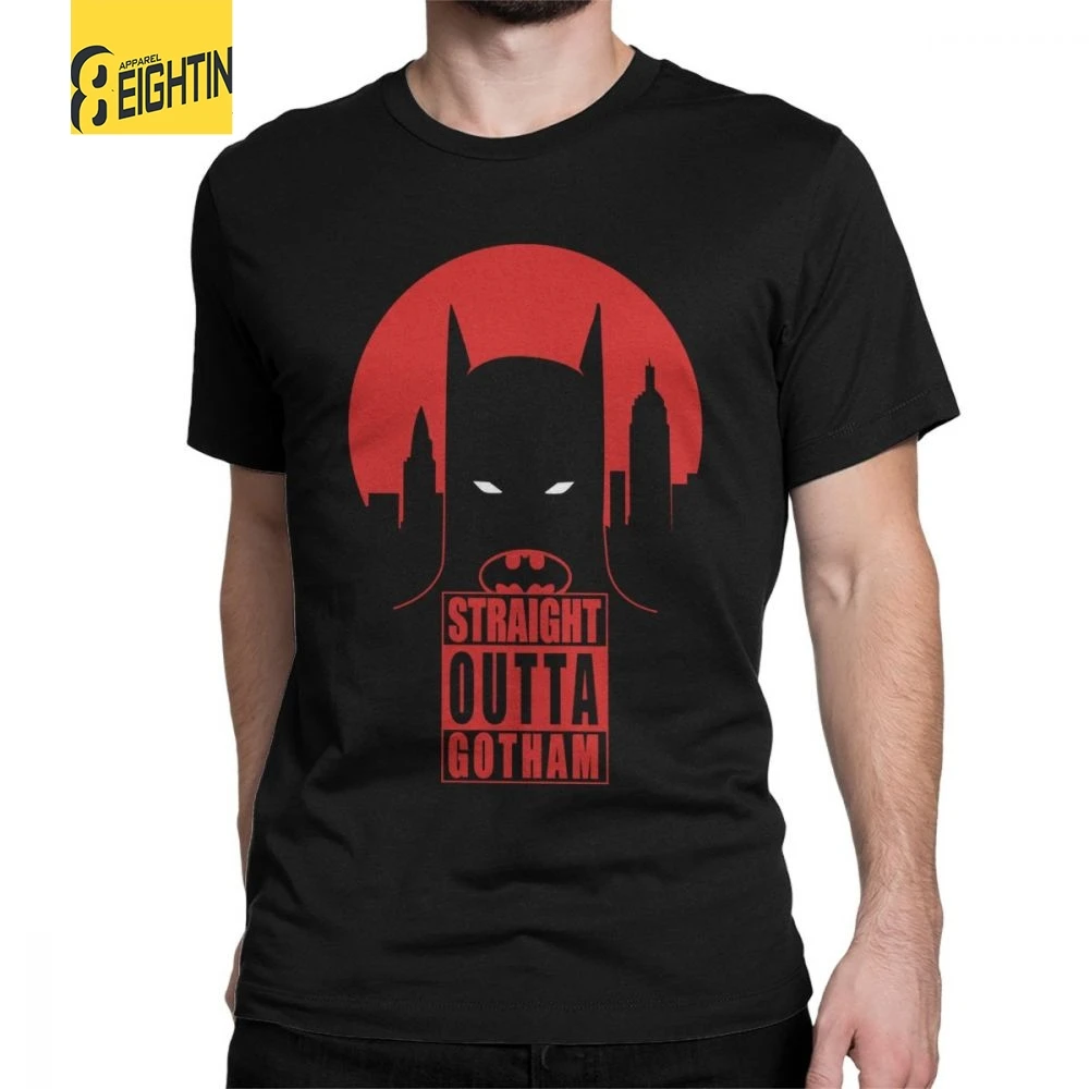 

The Walking Dead Batman T-Shirts Man Short Sleeves Novelty Tees Crewneck 100% Cotton Tops Black T Shirts