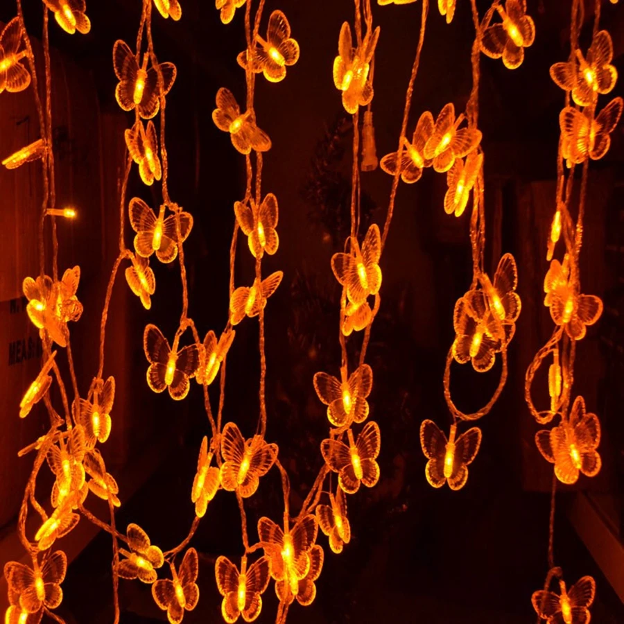 10M 38LED LEDs butterfly led string Garland lights Christmas Lights Holiday Wedding Party Decoration Curtain lights 110V/220V 10M 38LED LEDs butterfly led string Garland lights Christmas Lights Holiday Wedding Party Decoration Curtain lights 110V/220V