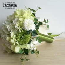 Kyunovia элегантные гортензии для свадебных букетов имитация хризантемы орхидеи Цимбидиум букет невесты ручной работы букет невесты D64