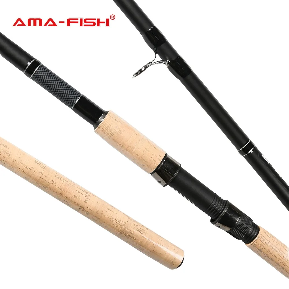 

AMA-Fish 100% Original Spinning Rod 3.6m Lure Rod 3+3 Sections Carbon Rods Lure Weight Up To 100g Spinning Fishing Tackle