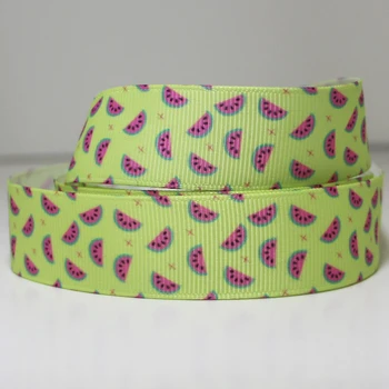

50yards 7/8" 1" 1.5" 2" 3" 22mm 25mm 38mm 50mm 75mm watermelon printed grosgrain ribbon for headband hair bow hair tie