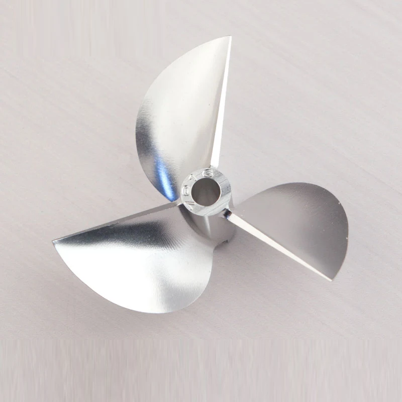 

RC boat propeller 3-blade 6.35mm shaft size 70mm outer diameter pitch 1.6" CNC 7075 aluminum alloy prop