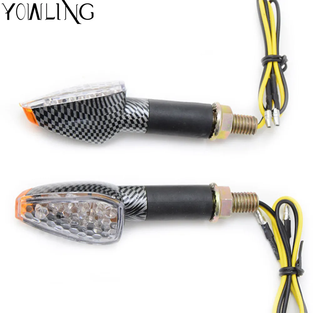 Motor Lamp 1 Pair Blinkers Flashers for Honda Suzuki LED Turn Indicators Motorcycle Signal Light Universal 12 LEDs |