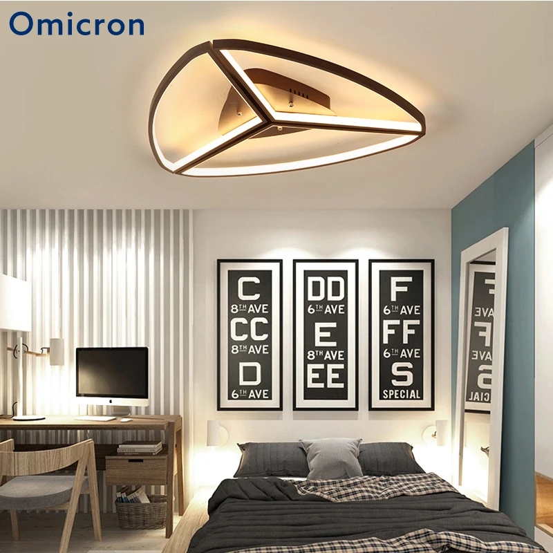 

Omicron Modern Chandeliers White Coffee Creative Minimalism Trigonometric Chandeliers For Living Study Room Bedroom LED Lighting