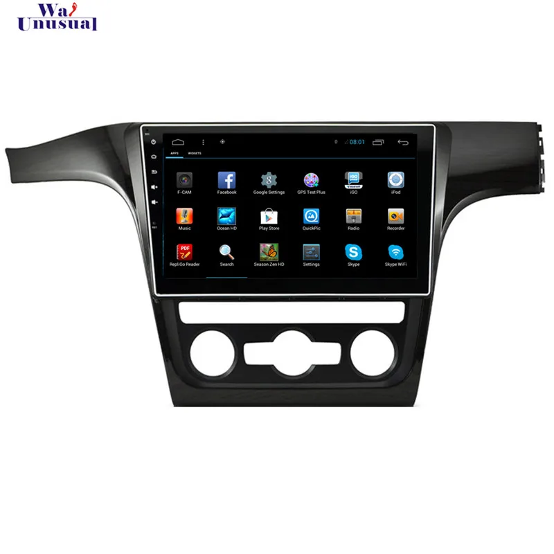 Sale WANUSUAL 1024*600 10.2 Inch Quad Core 16G Android 6.0 GPS Navigation for VW Passat 2013 2014 2015 2016 2017 With BT 3G Wifi Maps 3