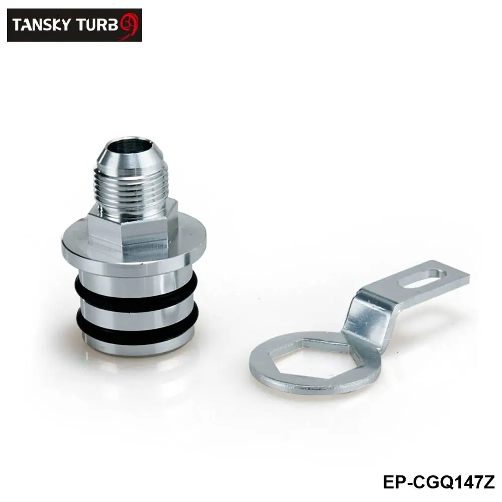 TANSKY - Engine Billet Aluminum Block Plug Adapter Breather Fitting to 10AN  For Honda Integra B16/B18 Engines only  EP-CGQ147Z
