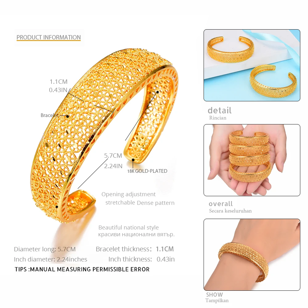 WANDO новейший классический винтажный браслет звездный узор модный желтый золотой