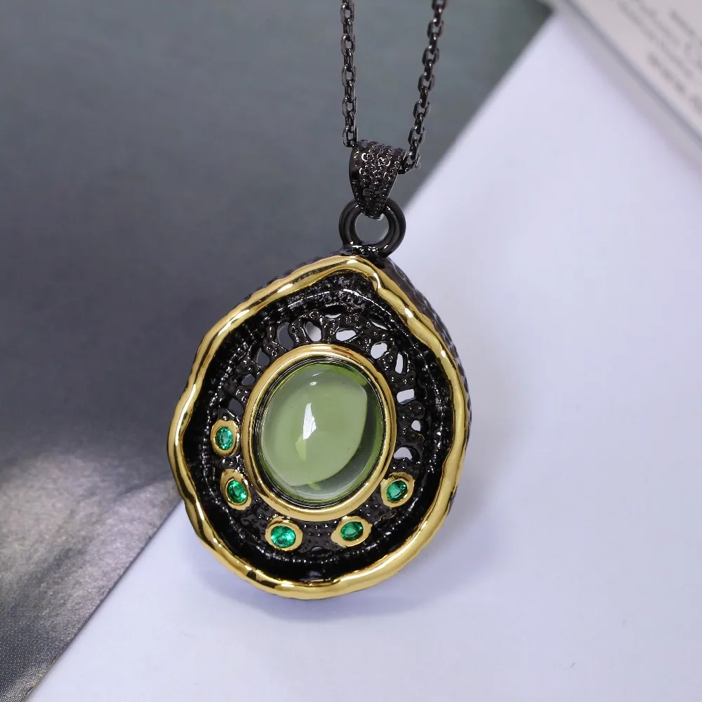 Женская цепочка с подвеской Pretty Green water drop модное медное ожерелье ювелирные