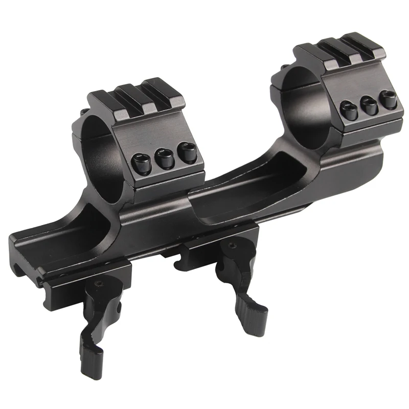 25mm 30mm Dual Ring Cantilever Heavy Duty Scope Mount 20mm Rail Picatinny Weaver with Qick Detach Locks RL2-0024-08