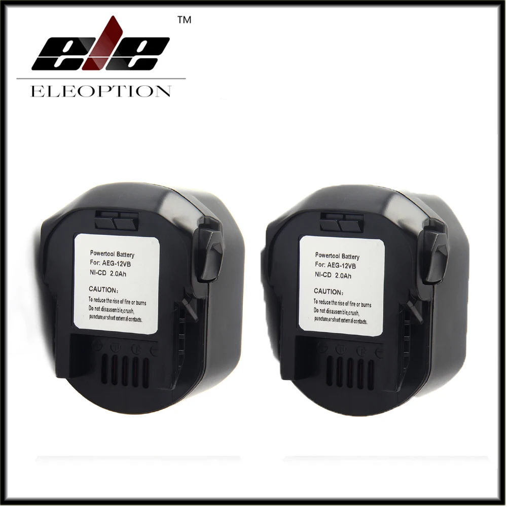 2x AEG 12VB font b Power b font font b Tool b font Battery 12V 2000mAh