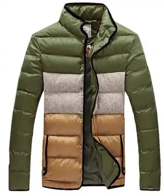 Best price at $132 Cheap Blue green warm fashion Cotton-padded jacket casacos masculino 2016 jackets for men clothes brands clothing short coats 4XL 5XL