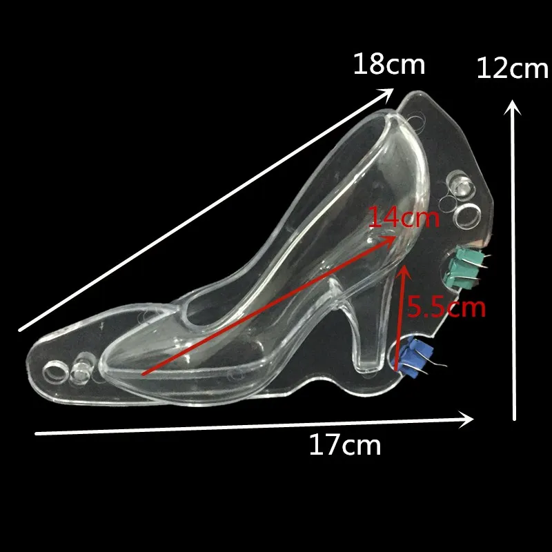 Милая обувь на высоком каблуке Поликарбонат форма для шоколадных конфет Комплект 3D литья инструкции Помады Торта Для DIY Инструменты для выпечки A1184