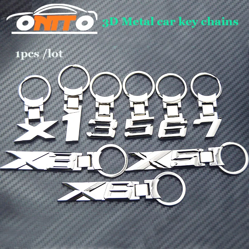 

1pcs Creative Metal Car Keyring Fashion Car Key Chain Ring Keychain X X5 x3 x6 x1 1 3 5 6 logo Car Styling for bmw car styling