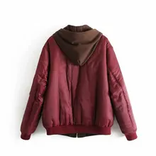 Осенняя и зимняя модная Двусторонняя хлопковая куртка с капюшоном свободного силуэта, женская рубашка