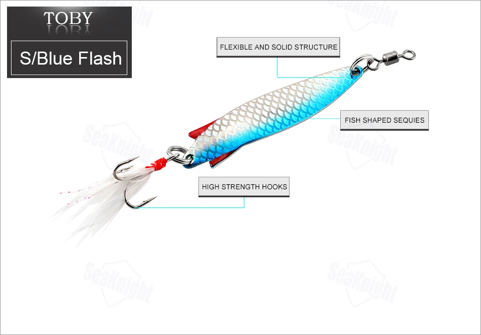 Abu Garcia, бренд Toby, стиль S/BF, серебристо-синяя блесна, блесна, 7 г, 10 г, рыболовная приманка, ложка для ловли рыбы, щуки, лосося и окуня