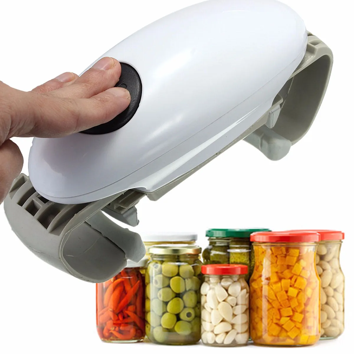Главная необходимый помощник One Touch Jar Может канистры открывалка для бутылок автоматический Электрический Hands Free управление кухонные инструменты, гаджеты